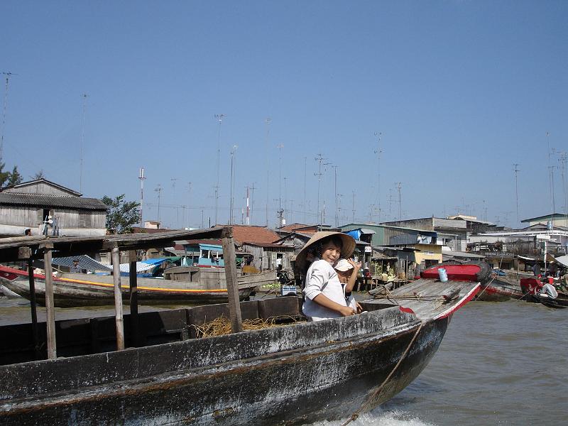 100- Marche flottant de Caibe- delta du Mekong.JPG - Marché flottant de Caibe- delta du Mékong